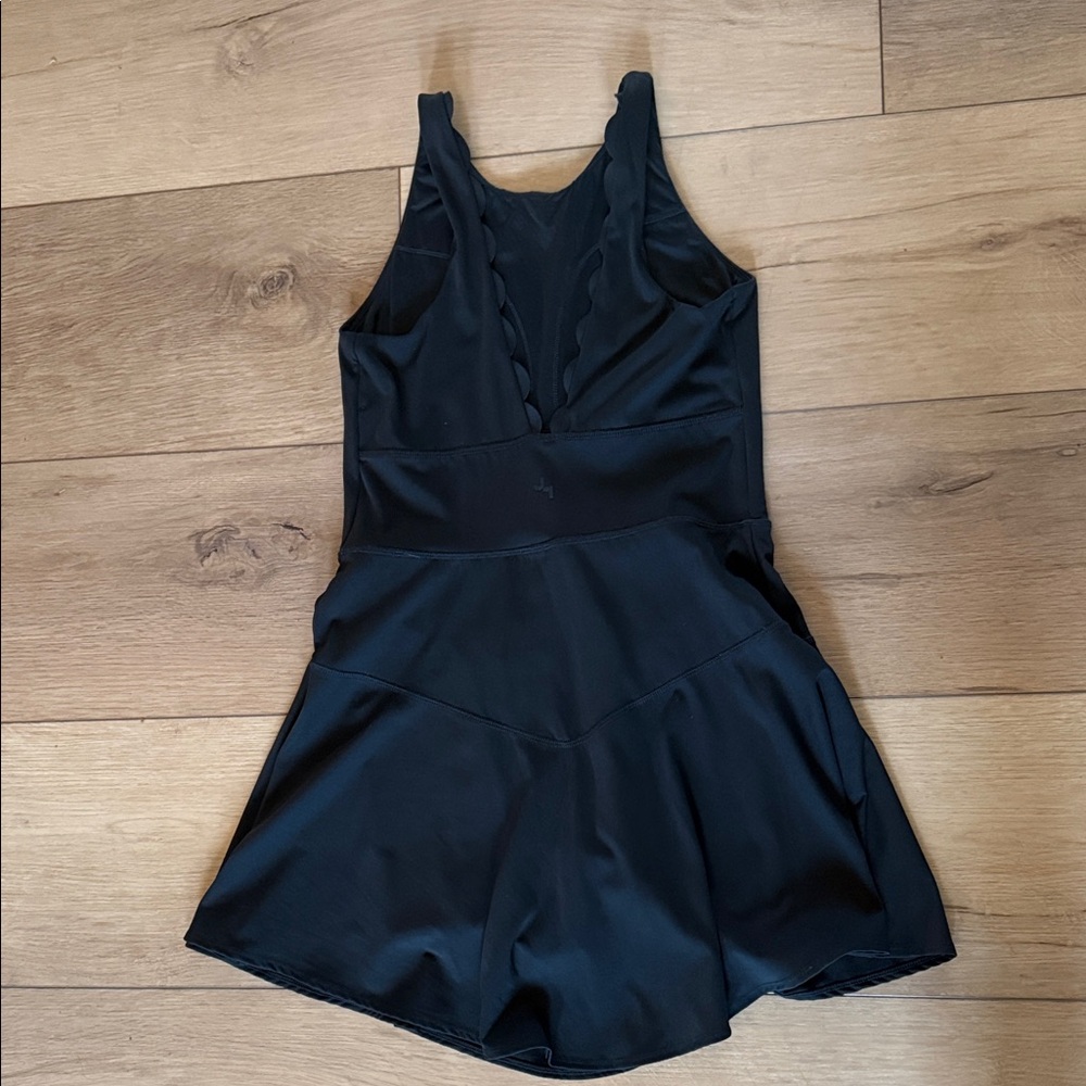 NWOT JoyLab - Women's Scallop Detail Black ActiveDress - Picture 5 of 7